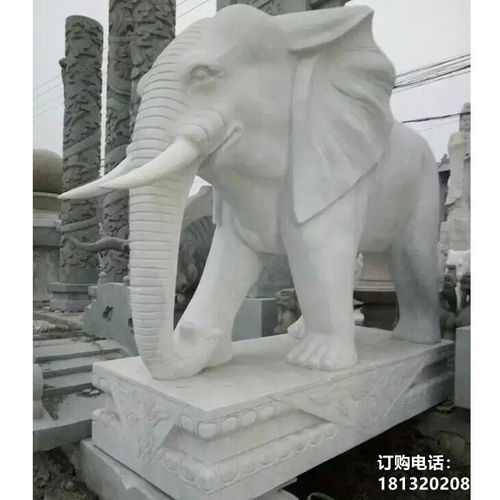 石雕大象門(mén)墩雕塑 守護(hù)與藝術(shù)的完美融合